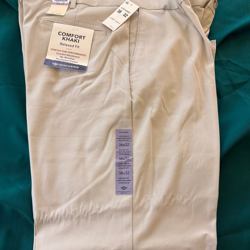 Dockers Men's Comfort Khaki Relaxed Fit Pants - Beige